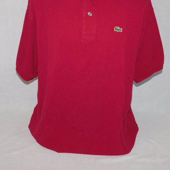 Lacoste Mens 9 (4XL) Burgundy Pique Polo Shirt - Picture 3 of 13
